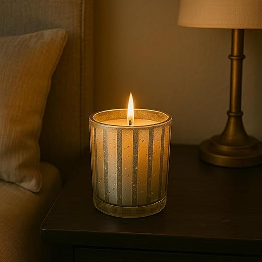 Navrang Aroma Candles Mercury Glass Soy Wax Candle – 200g | 48-Hour Burn | Decorative Scented Jar Candle for Home & Gifting