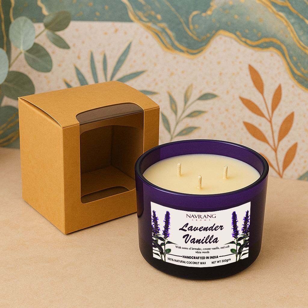 Scented Candle | 300g | Eco-Friendly Coconut Wax | Triple-Wick Design || The Remedial Store -  Lavender Vanilla