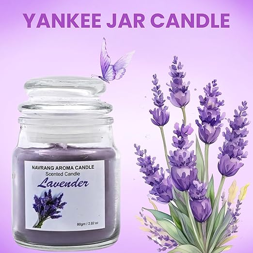 Lavender Scented Yankee Jar Candle - Lasts Upto 48 Hours - THE REMEDIAL STORE