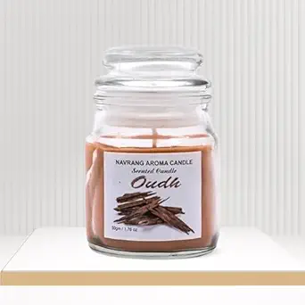 Oudh Scented Yankee Jar Candle - Lasts Upto 48 Hours - THE REMEDIAL STORE