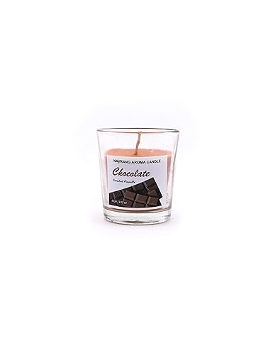 Pack of 3 Chocolate Votive Glass Scented Candle - Lasts Upto 48 Hours - THE REMEDIAL STORE