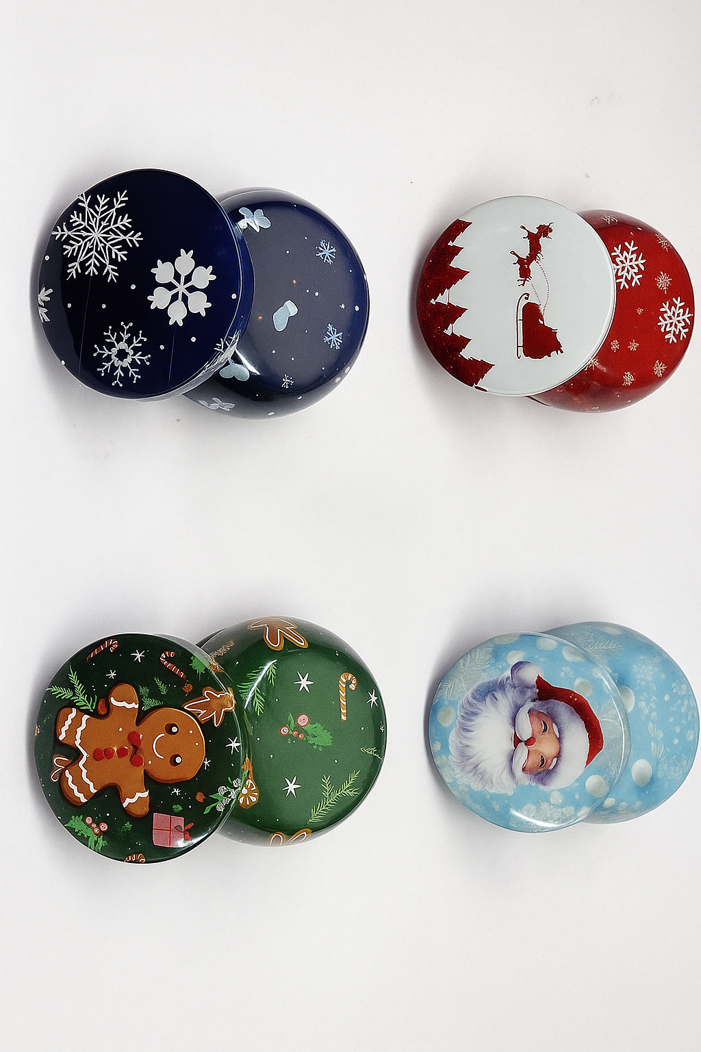 Christmas-Themed Moroccan Candle Tin Jars – Set of 4 | Holiday Decorative Containers by The Remedial Store (20)
